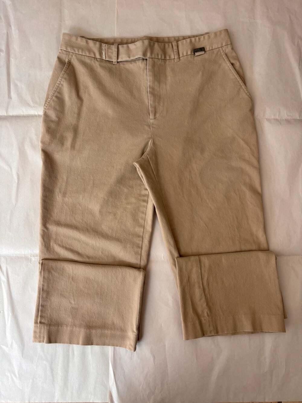 Lauren Ralph Lauren Women's Tan Cotton Spandex Slim Pants Size 10